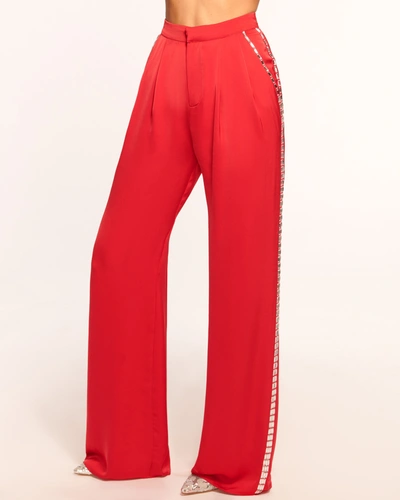 Shop Ramy Brook Madilynn Embellished Pant In Soiree Red
