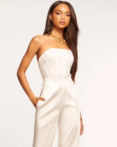 Shop Ramy Brook Mira Strapless Jumpsuit In Ivory