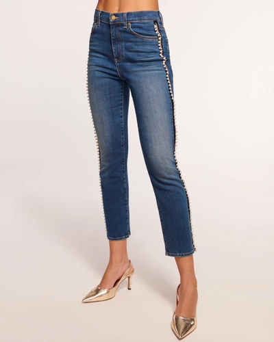 Shop Ramy Brook Val Cropped Pearl Jean In Medium Wash