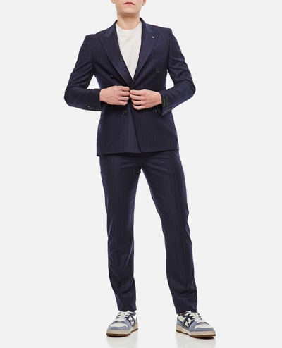 Shop Tagliatore Bruce Suit In Blue