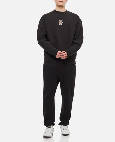 Shop Moncler Teddy Bear Patch Sweatshirt In Black