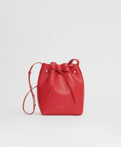 Shop Mansur Gavriel Mini Bucket Bag In Poppy