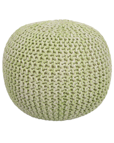 Shop Butler Specialty Company Pincushion Woven 19in Pouffe In Green