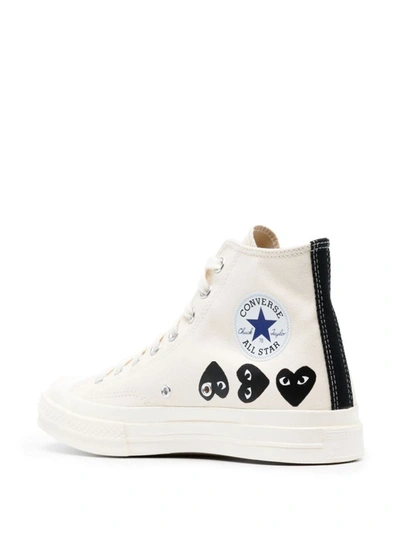 Shop Comme Des Garçons Play X Converse Multi Black Heart Chuck Taylor All Star '70 High Sneakers In Ivory