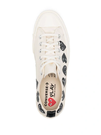 Shop Comme Des Garçons Play X Converse Multi Black Heart Chuck Taylor All Star '70 Low Sneakers In Ivory