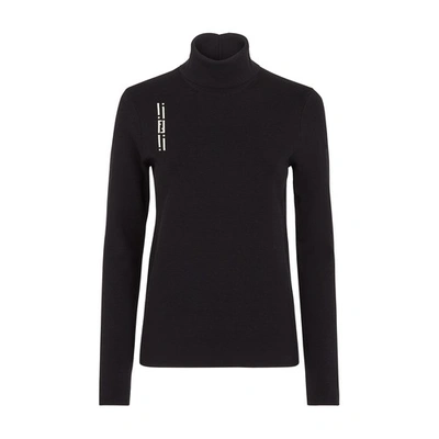 Shop Fendi High-neck Sweater In Noir