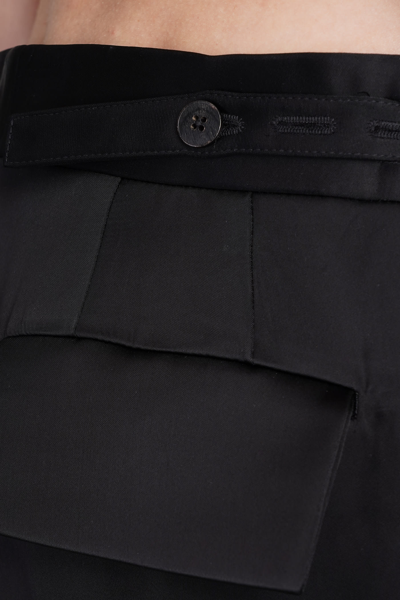 Sapio Cotton Pants Back Pockets In Black