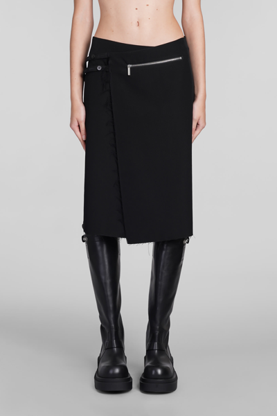 Shop Sapio N45 Skirt In Black Wool