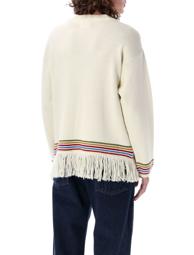 Bode Loop Edge Pullover Cream In Cream