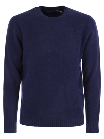 Shop Polo Ralph Lauren Crew-neck Sweater In Wool And Cashmere In Blue