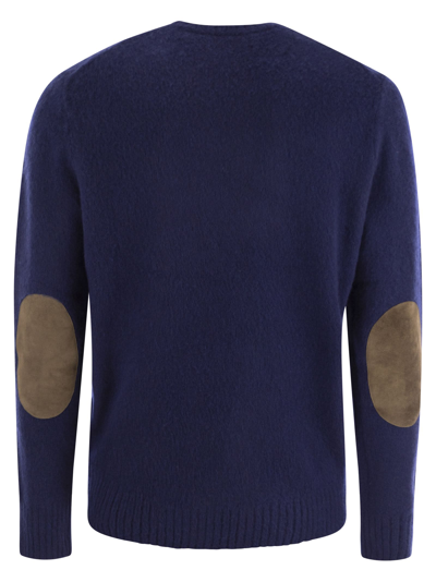 Shop Polo Ralph Lauren Crew-neck Sweater In Wool And Cashmere In Blue