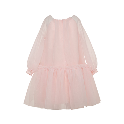 Shop Simonetta Long Sleeve Dress In Pink