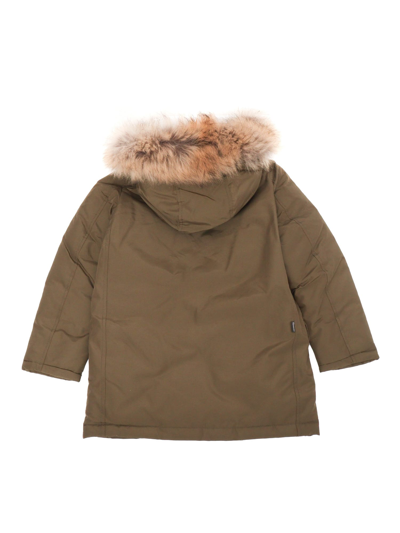 Shop Woolrich Artic Parka With Raccoon Fur In Blue