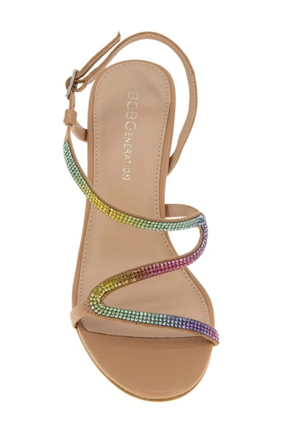 Shop Bcbgeneration Joliny Strappy Sandal In Tan Rainbow