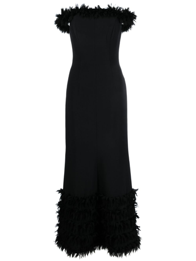 Shop Tove Bohdi Appliquéd Silk Gown - Women's - Silk/viscose In Black