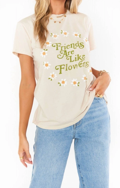 Shop Show Me Your Mumu Thomas Tee In Friends Like Flowers Graphic In Beige