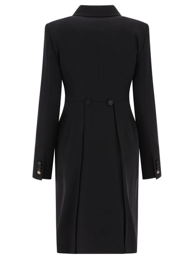 Shop Max Mara Pianoforte Robe Manteau Wool Dress In Black