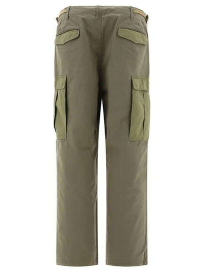 Shop Nanamica Cargo Trousers In Green