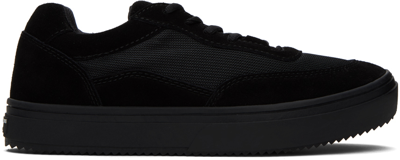 Shop Comme Des Garçons Homme Deux Black Suede & Mesh Sneakers In 1 Black X Black