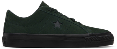 Shop Converse Green Cons One Star Pro Sneakers In Secret Pines/black/b