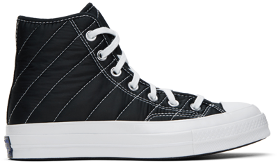 Shop Converse Black Chuck 70 Faux Fur Sneakers In Black/blue Flame/moo