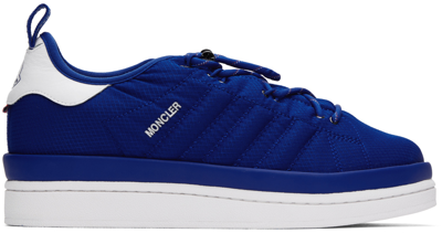 Shop Moncler Genius Moncler X Adidas Originals Blue Campus Sneakers