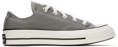 Shop Converse Gray Chuck 70 Vintage Canvas Sneakers In Story/egret/black