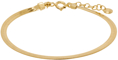 Shop Maria Black Gold Sentiero Bracelet In Goldplated