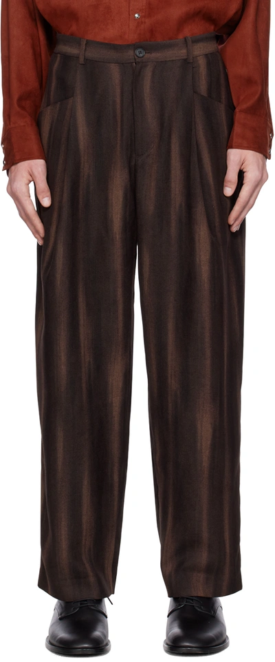 Shop Youth Brown Structured Trousers