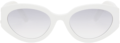 Shop Marc Jacobs White Cat-eye Sunglasses In Hym Wh Gry
