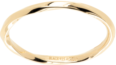 Shop Maria Black Gold Sadie Ring In Goldplated