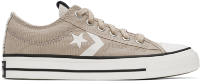 Shop Converse Taupe Star Player 76 Sneakers In Stone/pale Putty