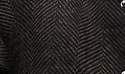 Shop Topman Raw Edge Wool Blend Herringbone Bomber Jacket In Brown