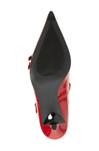 Shop Jeffrey Campbell Resilient Pointed Toe Pump In Red Patent Suede