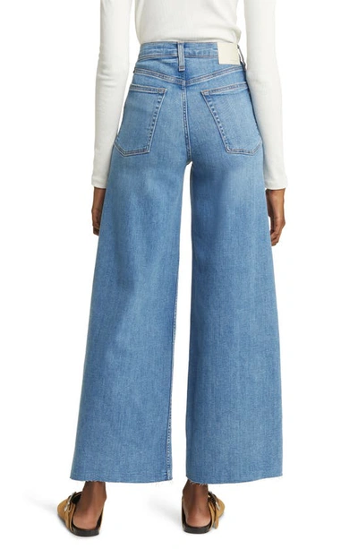 Rag & Bone Sofie Raw Hem High Waist Crop Wide Leg Jeans In Monterosso