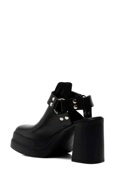 Free People Hybrid Harness Platform Bootie In Black Leather