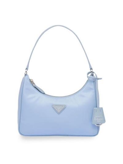 Shop Prada Women's Re-edition 2005 Re-nylon Mini Bag In Blue