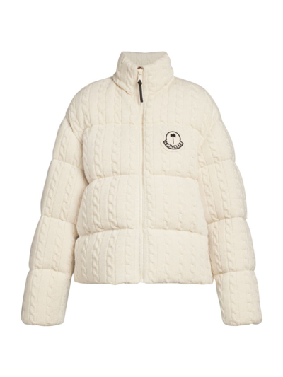 Shop Moncler Genius Women's Moncler X Palm Angels Dendrite Puffer Jacket In Off White