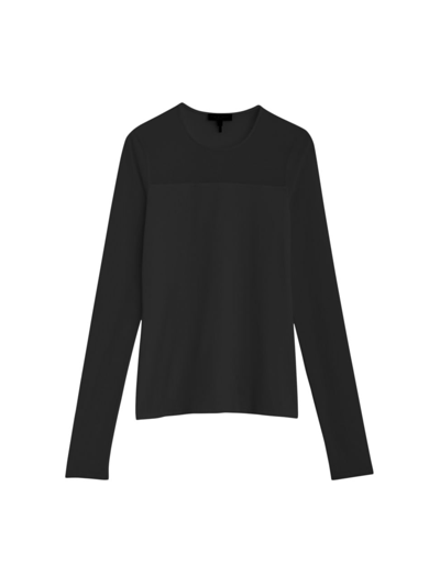 Shop Rag & Bone Women's Luca Semi-sheer Top In Black