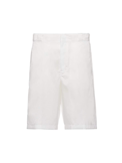 Shop Prada Men's Re-nylon Bermudas In White