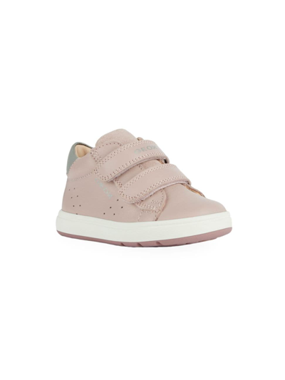 Shop Geox Baby Girl's & Little Girl's Biglia Sneakers In Old Rose Silver