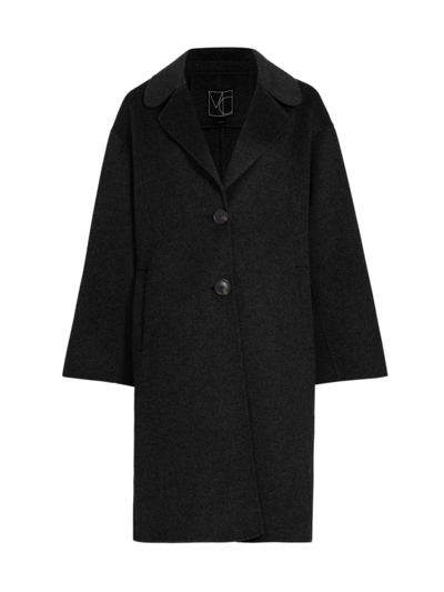 Shop Mercer Collective Women's Kelly Long Wool Cocoon Coat In Black