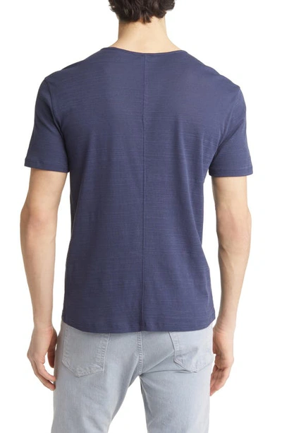 Shop John Varvatos Winona Regular Fit Cotton Slub T-shirt In Ink Blue