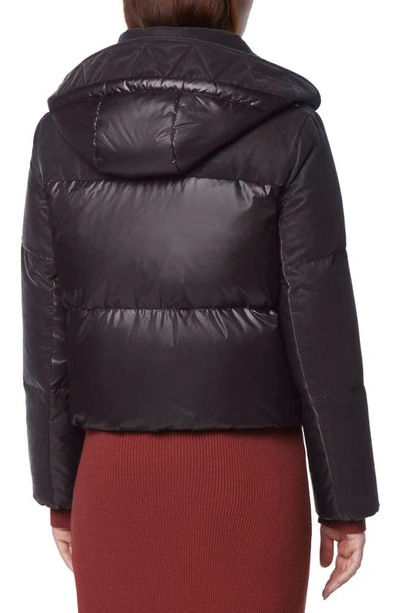 Shop Andrew Marc Hooded Quilted Down Puffer Jacket In Pavement