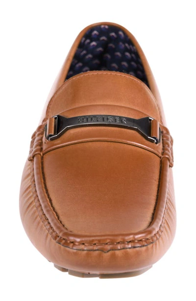 Tommy Hilfiger Men's Axin Slip-on Penny Drivers In Burnished Medium Brown