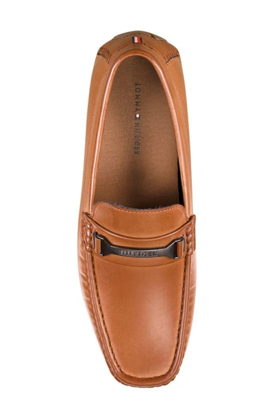 Tommy Hilfiger Men's Axin Slip-on Penny Drivers In Burnished Medium Brown