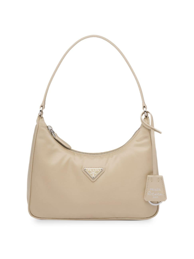 Shop Prada Women's Re-edition 2005 Re-nylon Mini Bag In Beige Khaki