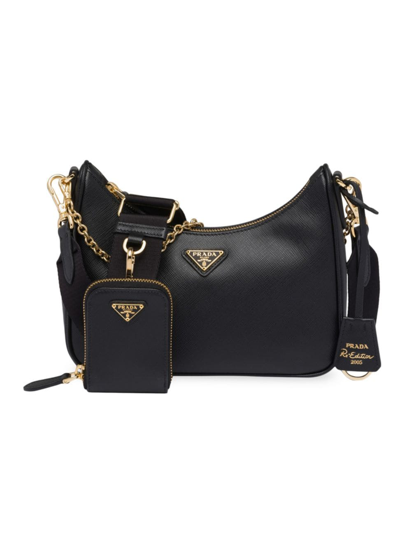 Shop Prada Women's Re-edition 2005 Saffiano Leather Bag In Black