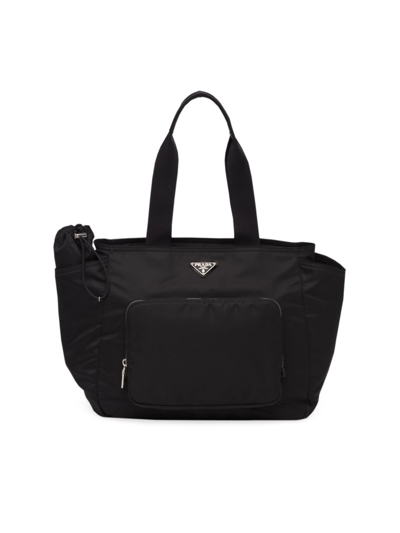 Shop Prada Women's Re-nylon Baby Bag In Black