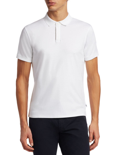 Shop Emporio Armani Men's Polo Shirt In Bianco Ottico